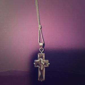 Pink jeweled cross